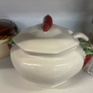 Chili Pepper Ceramic Sugar Bowl